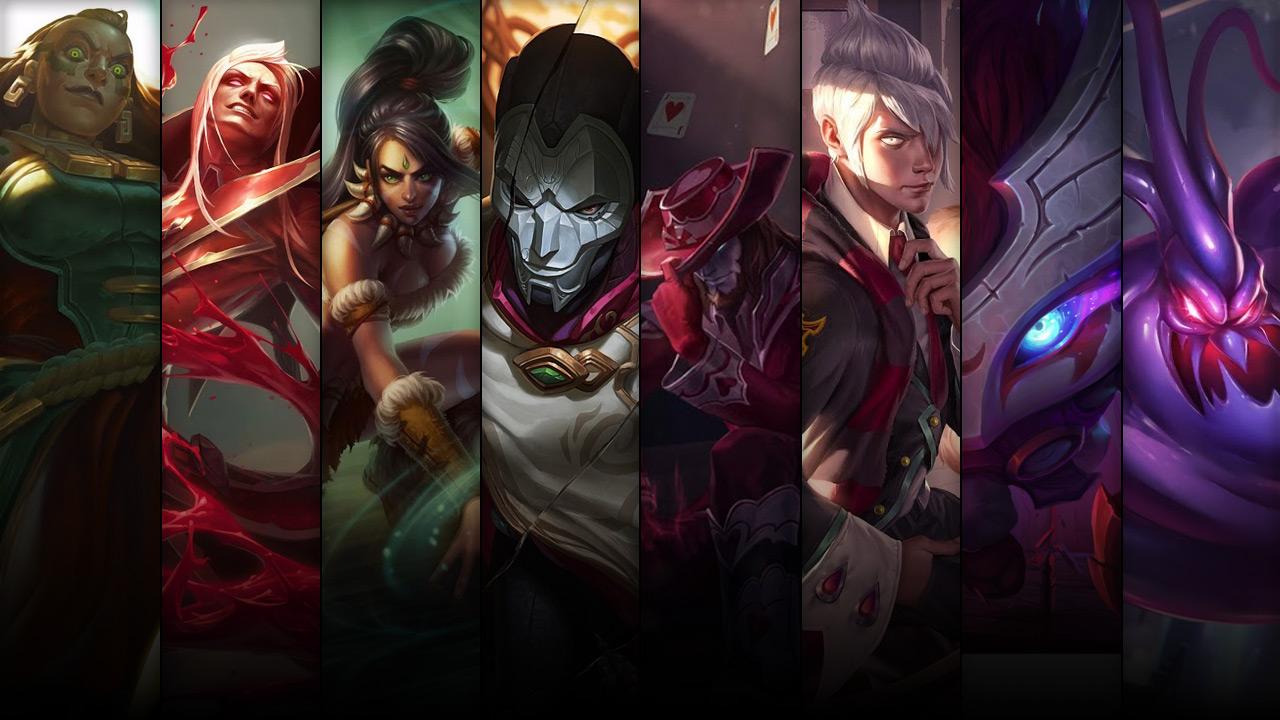 Special Weapon Zac, Blood Moon Kennen, Academy Vladimir and Jack of Hearts Twisted Fate plus Illaoi, Jhin, Vladimir and Nidalee