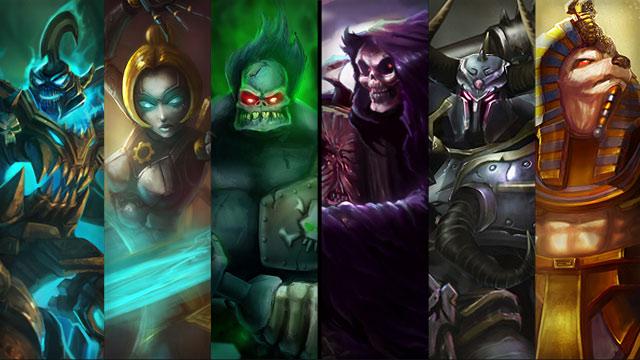 Grim Reaper Karthus, Lord Mordekaiser and Pharaoh Nasus plus Hecarim, Orianna and Sion