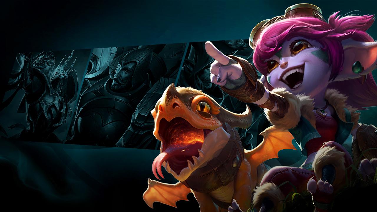 Braum Lionheart, Dragon Trainer Tristana, Gravelord Azir and Varus Swiftbolt