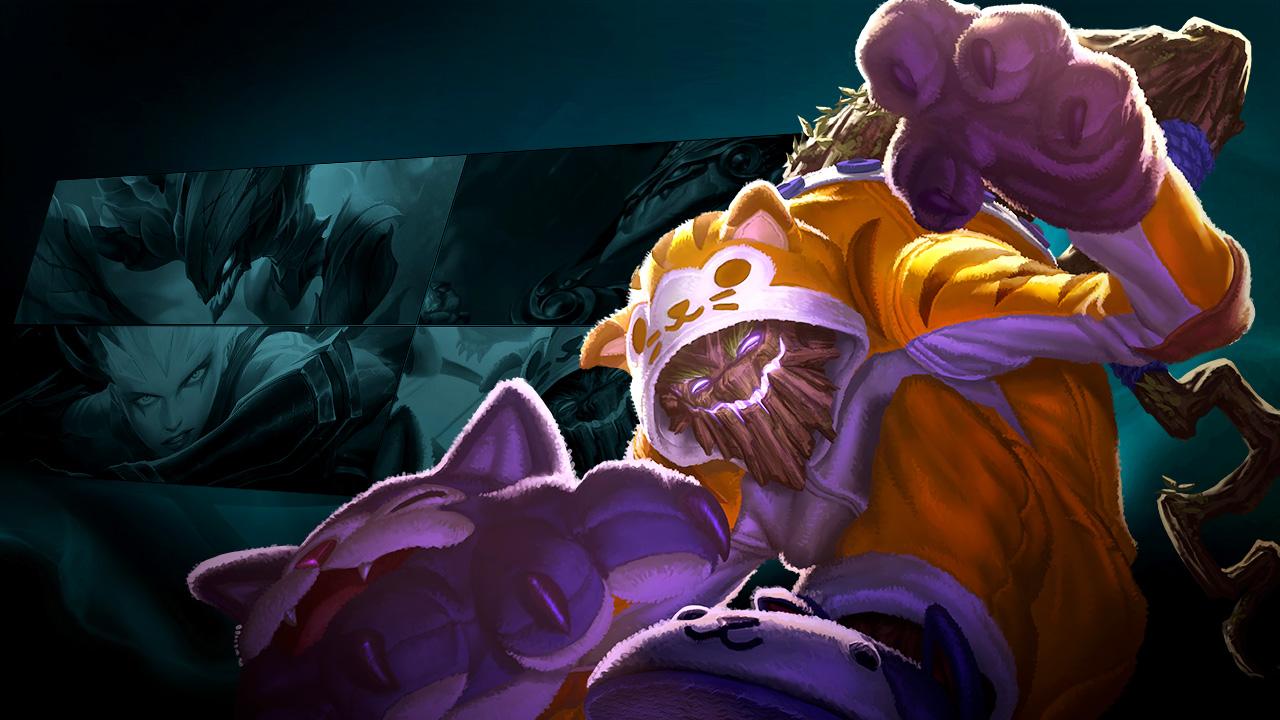 Ashen Lord Aurelion Sol, Black Scourge Singed, Death Blossom Kha’Zix, Infernal Diana and Meowkai