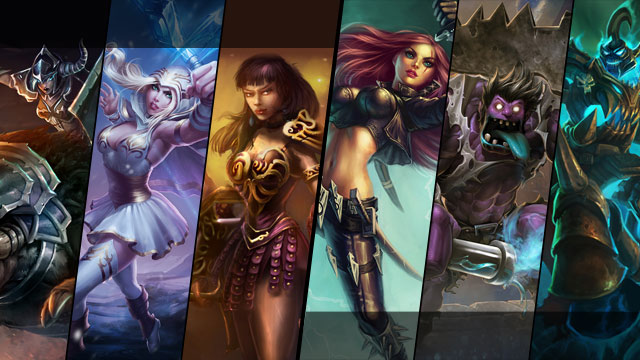 Darkrider Sejuani, Freljord Ashe and Warrior Princess Sivir plus Katarina, Dr. Mundo and Hecarim