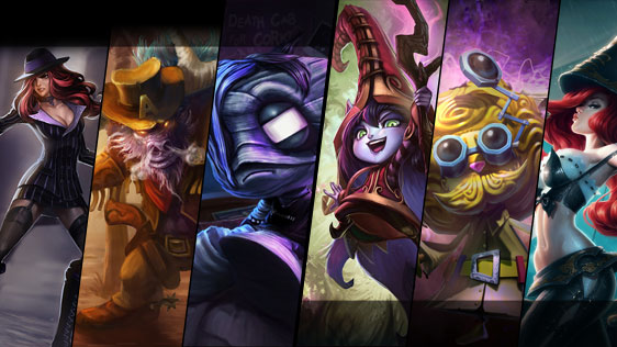 Mafia Miss Fortune, Longhorn Alistar and Emumu plus Lulu, Heimerdinger and Miss Fortune