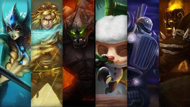 Panda Teemo, Piltover Customs Blitzcrank and Vandal Brand plus Nami, Ezreal and Malphite