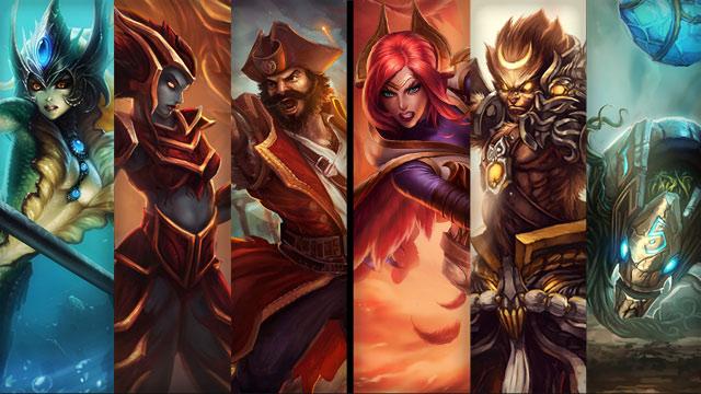 Phoenix Quinn and Valor, General Wukong and Earthrune Skarner plus Nami, Shyvana and Gangplank