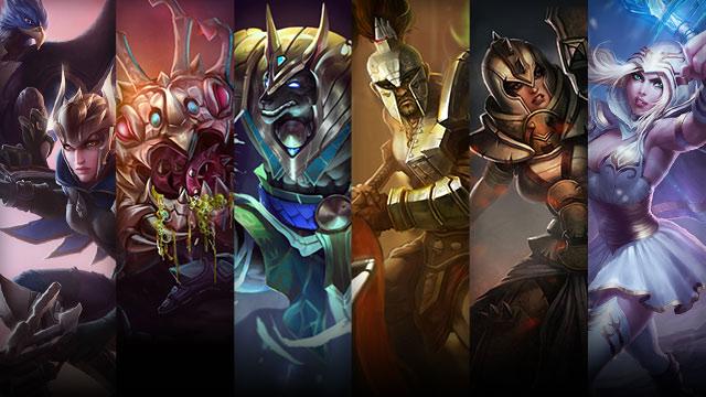 Viscero Xin Zhao, Defender Leona and Freljord Ashe plus Quinn and Valor, Kog'Maw and Nasus