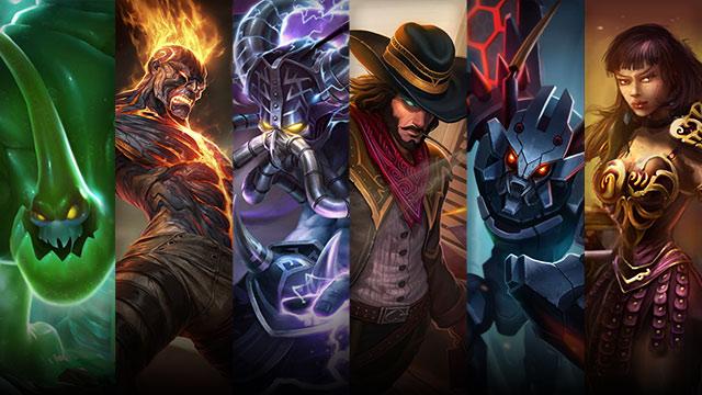 High Noon Twisted Fate, Mecha Kha'Zix and Warrior Princess Sivir plus Zac, Brand and Kassadin