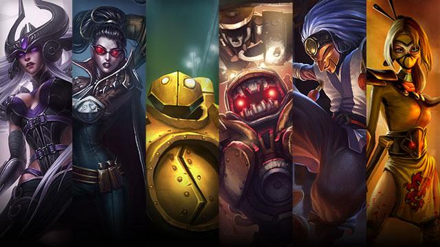 Subterranean Nautilus, Masked Shaco and Stinger Akali plus Syndra, Vayne and Blitzcrank