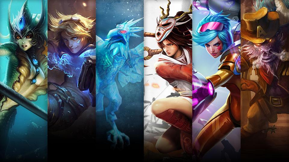 Blood Moon Akali, Neon Strike Vi and Longhorn Alistar plus Nami, Ezreal and Anivia