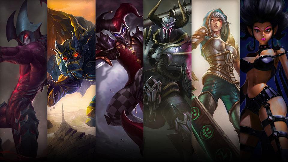 Lord Mordekaiser, Redeemed Riven and Shadow Evelynn plus Aatrox, Galio and Shaco
