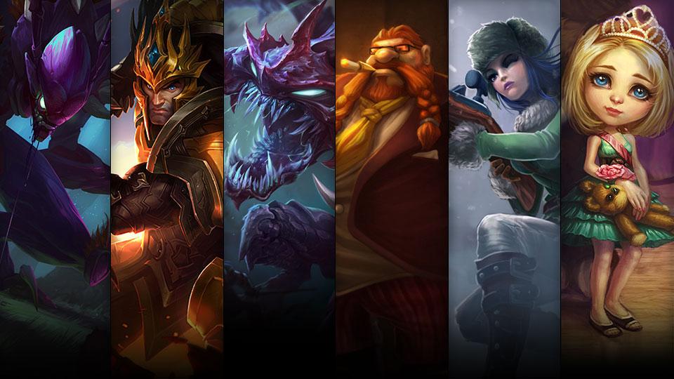 Gragas Esq., Arctic Warfare Caitlyn and Prom Queen Annie plus Kha'Zix, Jarvan IV and Cho'Gath