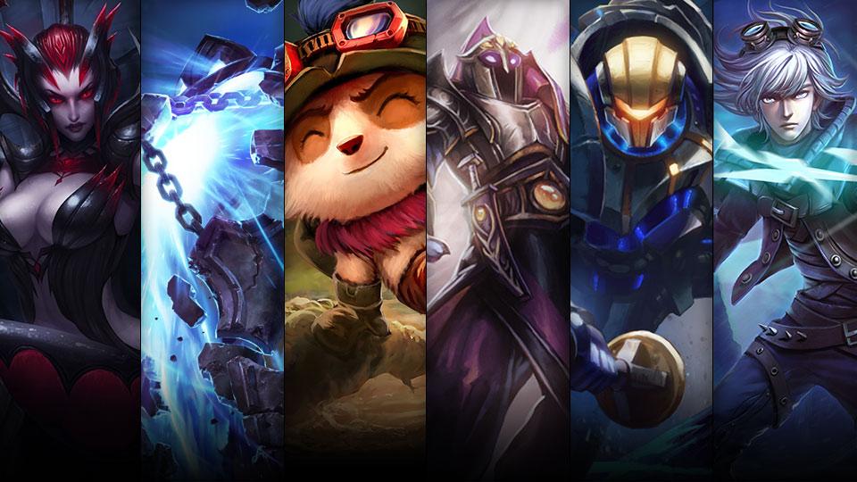 Overlord Malzahar, Full Metal Jayce and Frosted Ezreal plus Elise, Xerath and Teemo