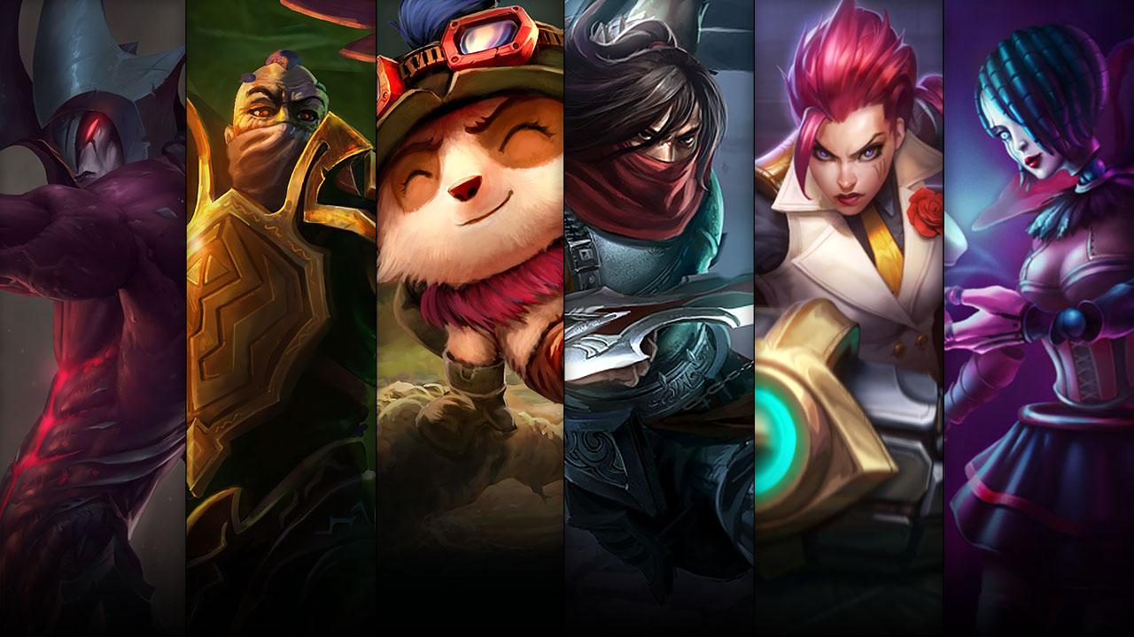 Dragonblade Talon, Debonair Vi and Gothic Orianna plus Aatrox, Swain and Teemo