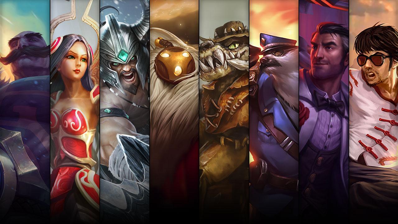 Dragon Fist Lee Sin, Debonair Jayce, Captain Volibear and Outback Renekton plus Braum, Bard, Irelia and Tryndamere