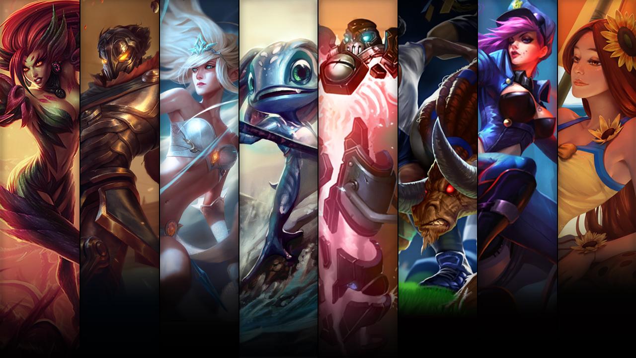 Pool Party Leona, Officer Vi, Sweeper Alistar and Battlecast Xerath plus Zyra, Viktor, Fizz and Janna