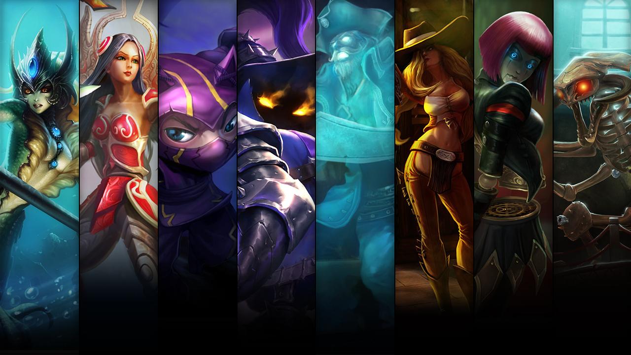 Jurassic Cho'Gath, Bladecraft Orianna, Cowgirl Miss Fortune and Spooky Gangplank plus Nami, Irelia, Kennen and Veigar