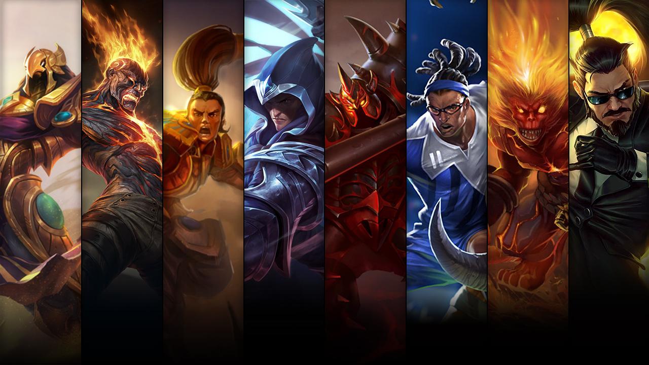 Secret Agent Xin Zhao, Volcanic Wukong, Striker Lucian and Infernal Mordekaiser plus Azir, Brand, Talon and Xin Zhao
