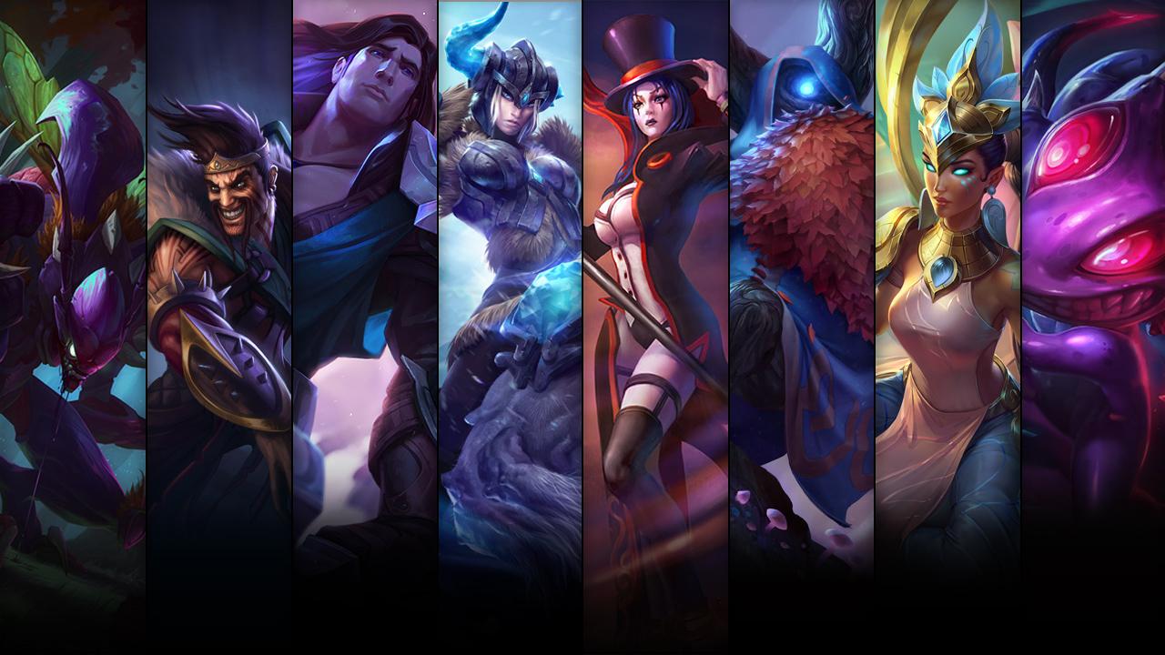 Void Fizz, Order of the Lotus Karma, Elderwood Bard and Prestigious LeBlanc plus Kha'Zix, Draven, Sejuani and Taric