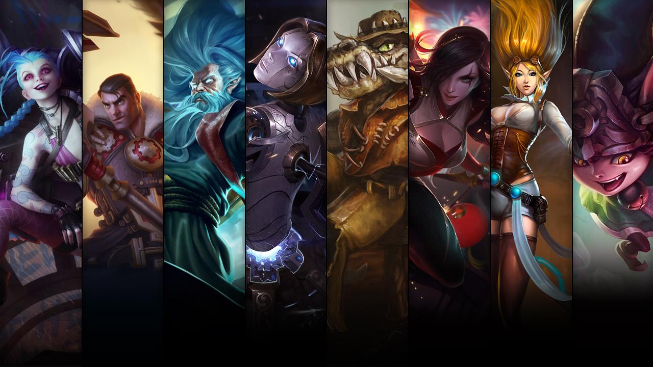 Dragon Trainer Lulu, Hextech Janna, Warring Kingdoms Katarina and Outback Renekton plus Jinx, Jayce, Orianna and Zilean
