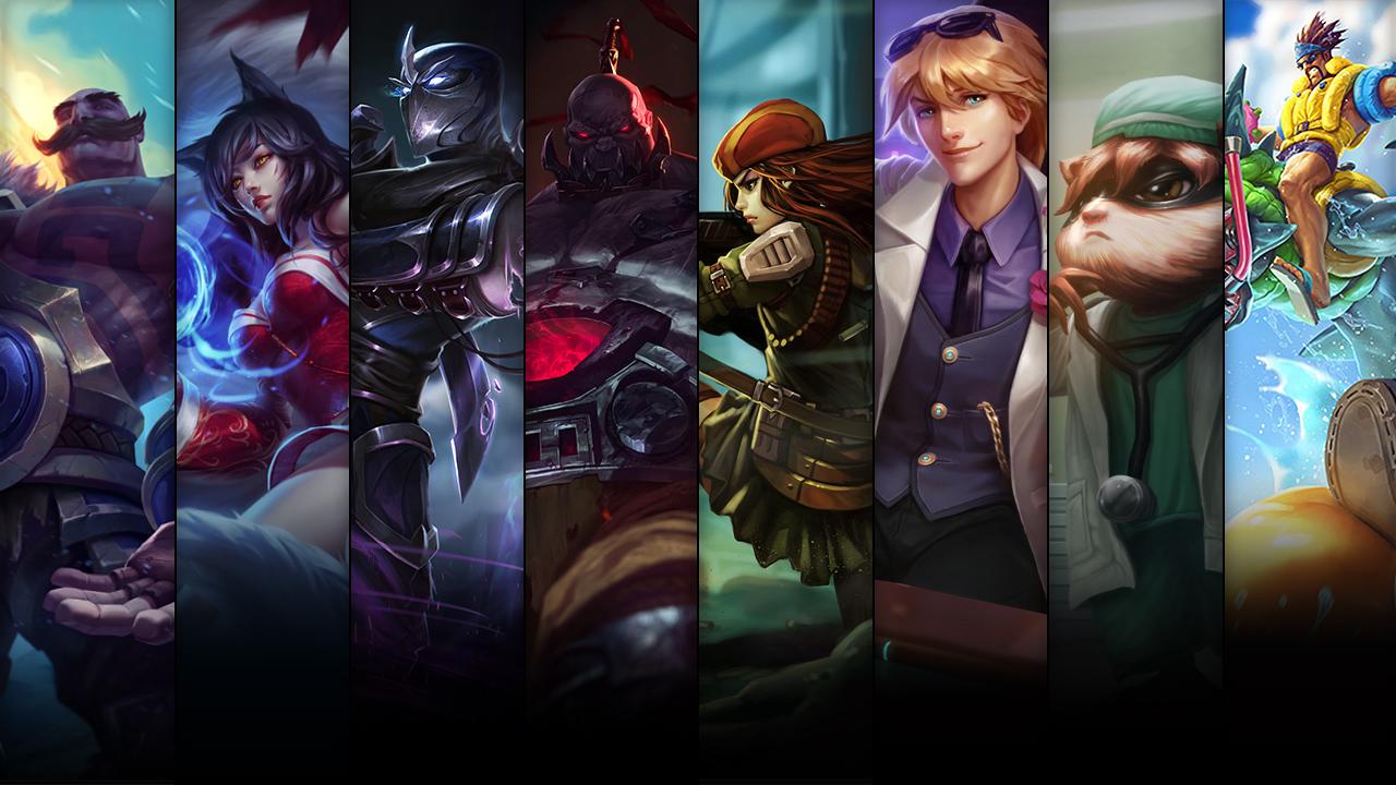 Pool Party Draven, Kennen M.D., Debonair Ezreal and Resistance Caitlyn plus Braum, Ahri, Shen and Sion