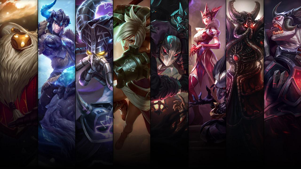 Warmonger Sion, Harbinger Kassadin, Queen of Diamonds Syndra and Undertaker Yorick plus Bard, Sejuani, Riven and Kassadin