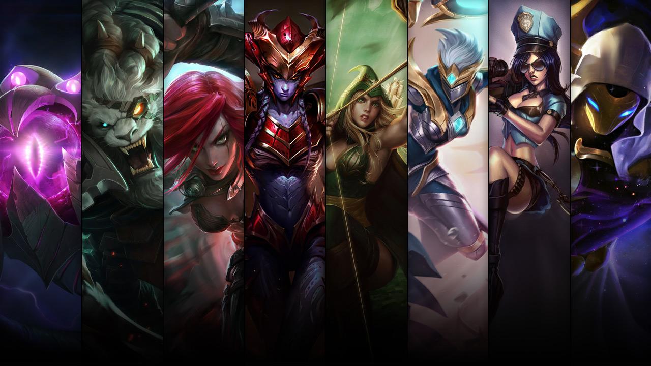 Cosmic Reaver Kassadin, Officer Caitlyn, Warden Karma and Sherwood Forest Ashe plus Vel'Koz, Rengar, Katarina and Shyvana