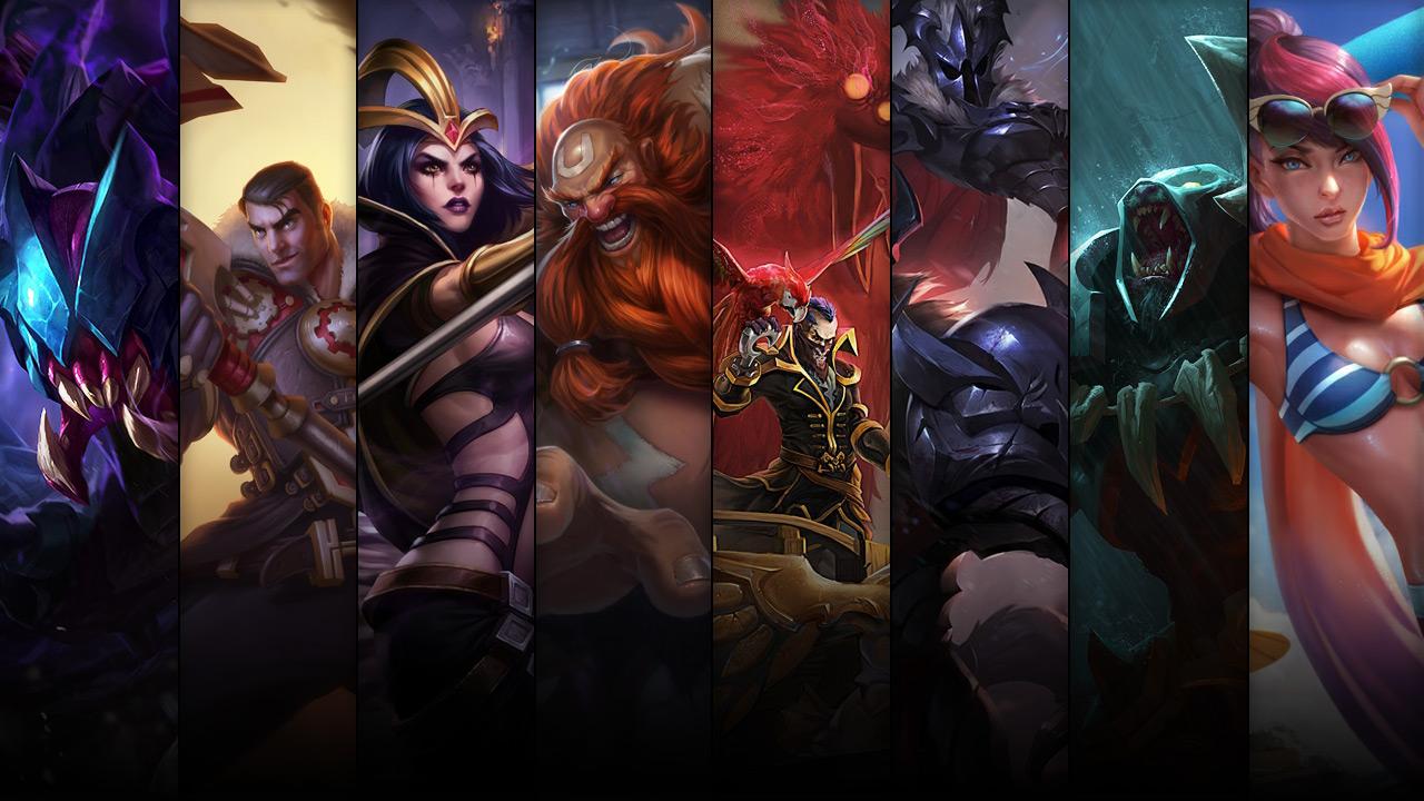 Pool Party Fiora, Headhunter Rengar, Marauder Ashe and Bilgewater Swain plus Rek'Sai, Jayce, LeBlanc and Gragas