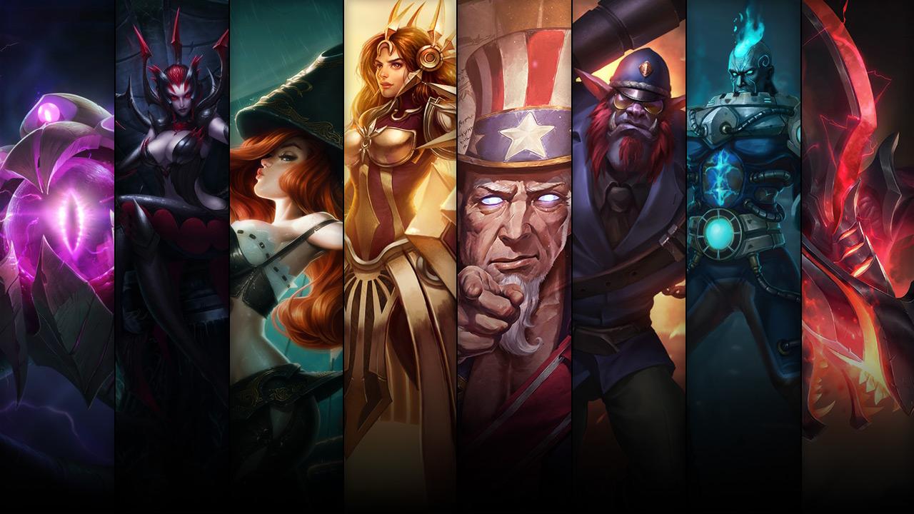 Eternum Rek'Sai, Cryocore Brand, Constable Trundle and Uncle Ryze plus Vel'Koz, Elise, Leona and Miss Fortune