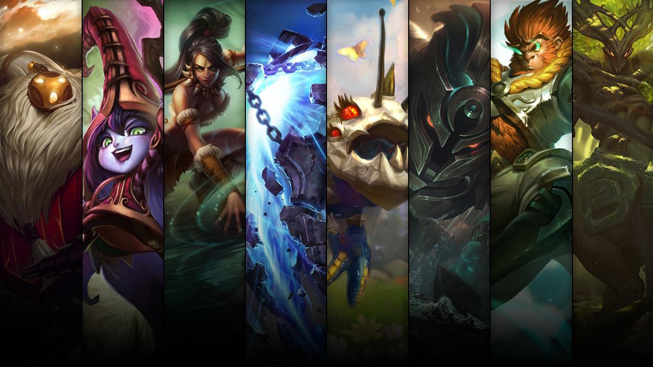 Elderwood Hecarim, Jade Dragon Wukong, Worldbreaker Nautilus and Monarch Kog'Maw plus Bard, Lulu, Xerath and Nidalee