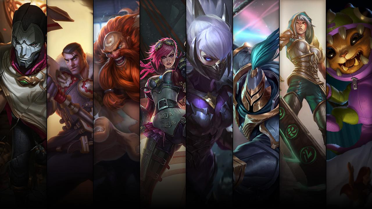 Dino Gnar, Redeemed Riven, Warden Jax and Nightblade Irelia plus Jhin, Vi, Jayce and Gragas
