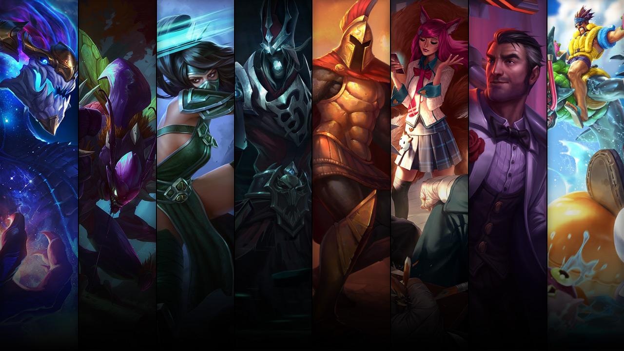 Pool Party Draven, Debonair Jayce, Academy Ahri and Myrmidon Pantheon plus Aurelion Sol, Kha'Zix, Akali and Karthus