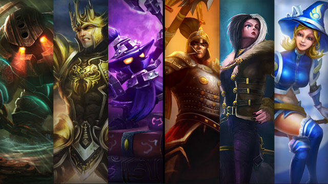 Winged Hussar Xin Zhao, Wicked LeBlanc and Sorceress Lux plus Nautilus, Jarvan IV and Veigar