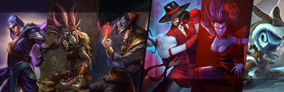 Tango Twisted Fate, Tango Evelynn and Tundra Fizz plus Talon, Trundle and Twisted Fate