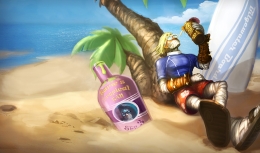 Surfer Singed Splash Art