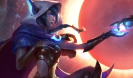 Cosmic Dusk Xayah Splash Art